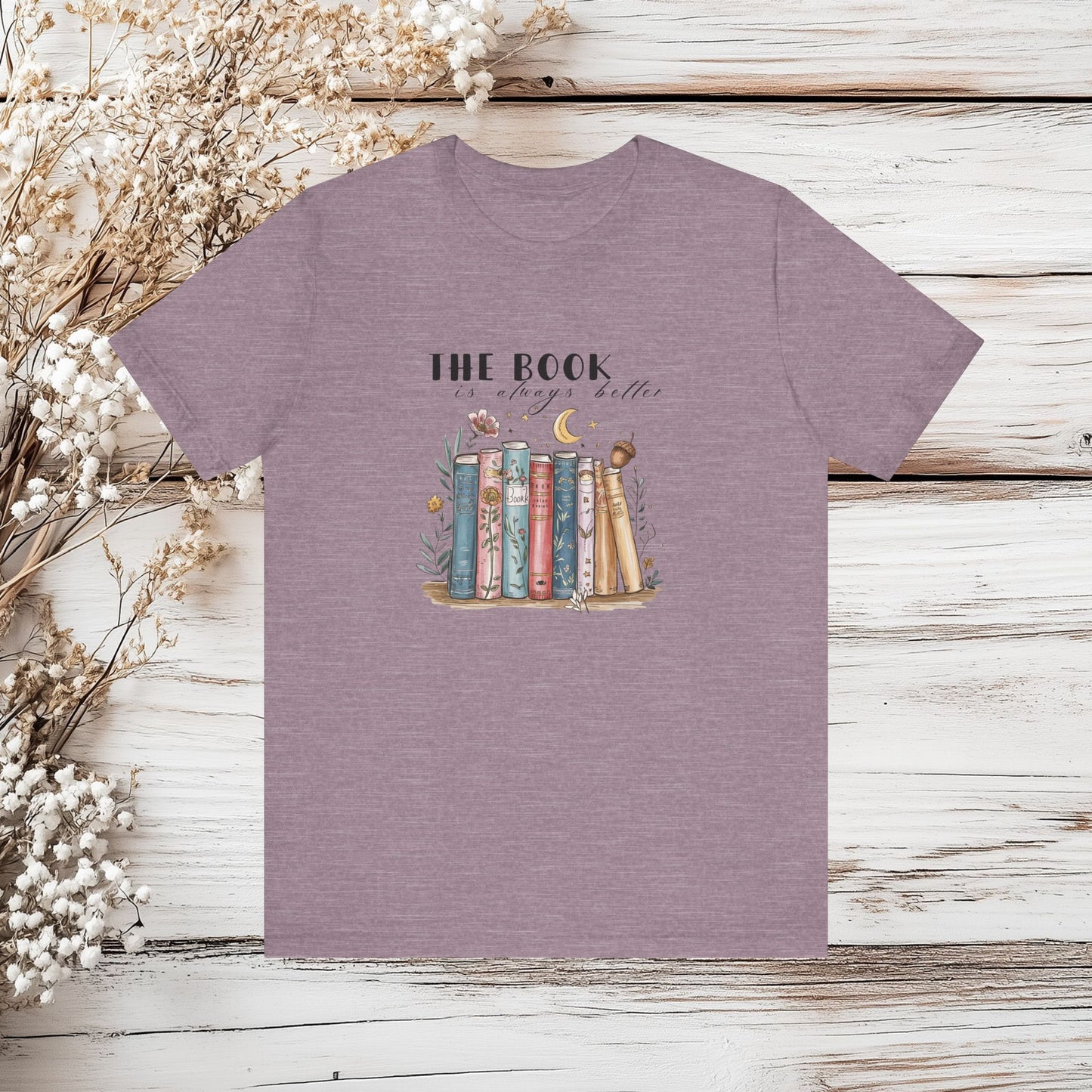 Whimsical Bookshelf Tee – Vintage Book Lover T-Shirt  | Unisex Jersey Short Sleeve Tee