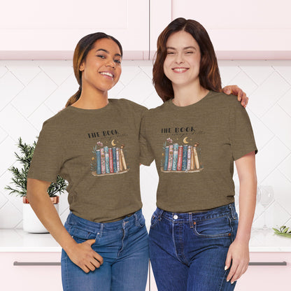 Whimsical Bookshelf Tee – Vintage Book Lover T-Shirt  | Unisex Jersey Short Sleeve Tee