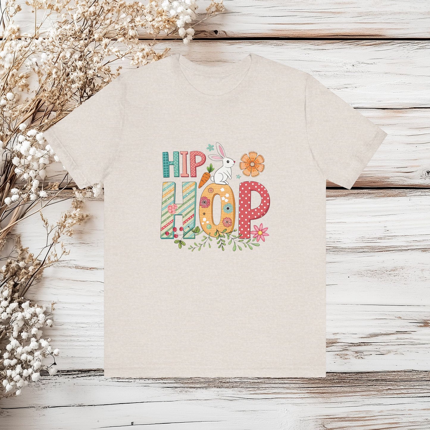 Hip Hop Bunny Easter T-Shirt - Cute Easter Rabbit Tee - Spring Shirt | Unisex Jersey Short Sleeve Tee