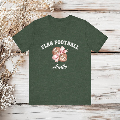 Auntie Flag Football Unisex Tee - Sporty Gift for Flag Football Lovers