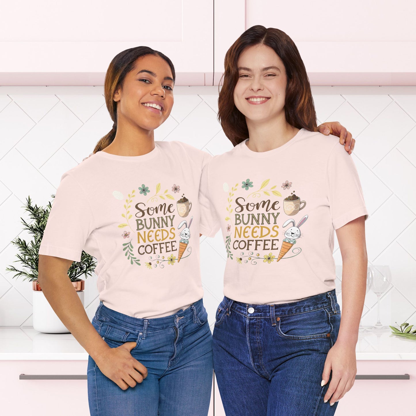 Some Bunny Needs Coffee | Easter Shirt | Unisex Jersey Shirt