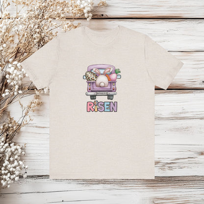 Easter Truck T-Shirt, Risen Easter Tee, Vintage Easter Bunny Shirt, Unisex Easter Gift