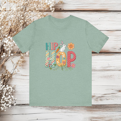 Hip Hop Bunny Easter T-Shirt - Cute Easter Rabbit Tee - Spring Shirt | Unisex Jersey Short Sleeve Tee