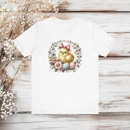 Vintage Easter Chick T-Shirt – Adorable Springtime | Unisex Jersey Short Sleeve Tee