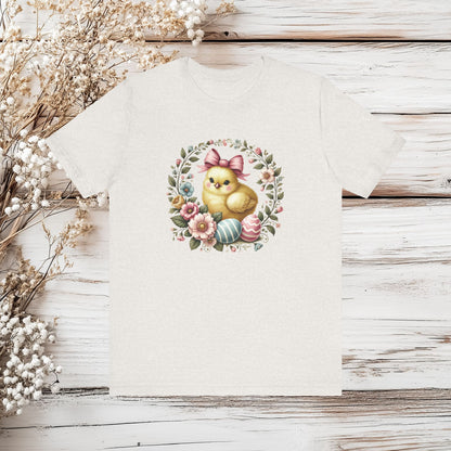 Vintage Easter Chick T-Shirt – Adorable Springtime | Unisex Jersey Short Sleeve Tee