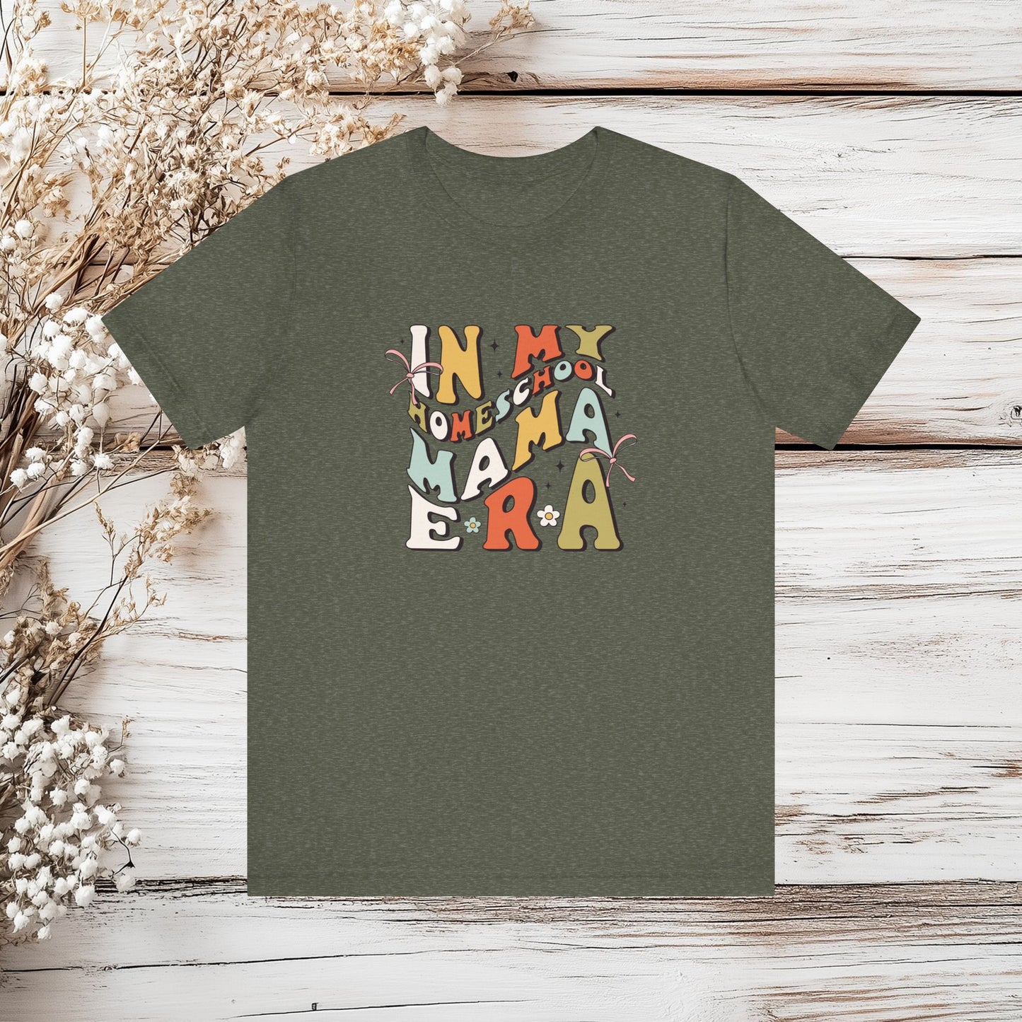 "In My Homeschool Mama Era" – Retro Homeschool Mom T-Shirt | Unisex Jersey Short Sleeve Tee