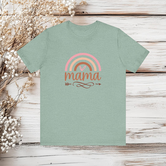 Retro Boho "Mama" T-Shirt – Perfect for Moms | Unisex Jersey Short Sleeve Tee