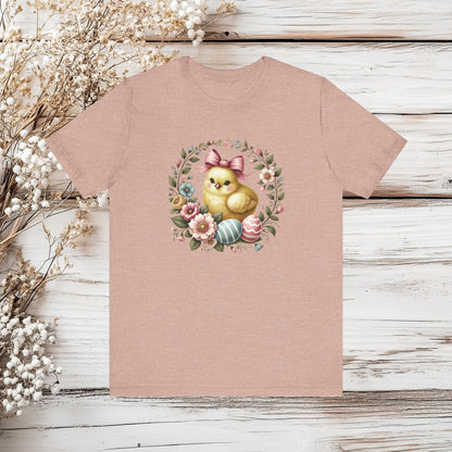 Vintage Easter Chick T-Shirt – Adorable Springtime | Unisex Jersey Short Sleeve Tee