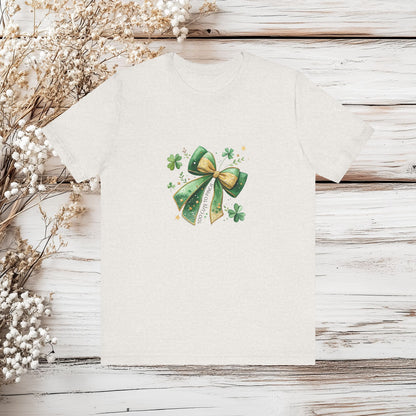 Too Cute to Pinch T-Shirt – Coquette Bow St. Patrick’s Day |  Unisex Tee - Celebrate in Style!