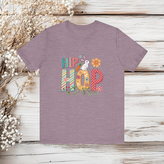 Hip Hop Bunny Easter T-Shirt - Cute Easter Rabbit Tee - Spring Shirt | Unisex Jersey Short Sleeve Tee