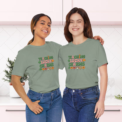 Teaching Lucky Charms Unisex Jersey Tee – Fun St. Patrick's Day Shirt for Educators