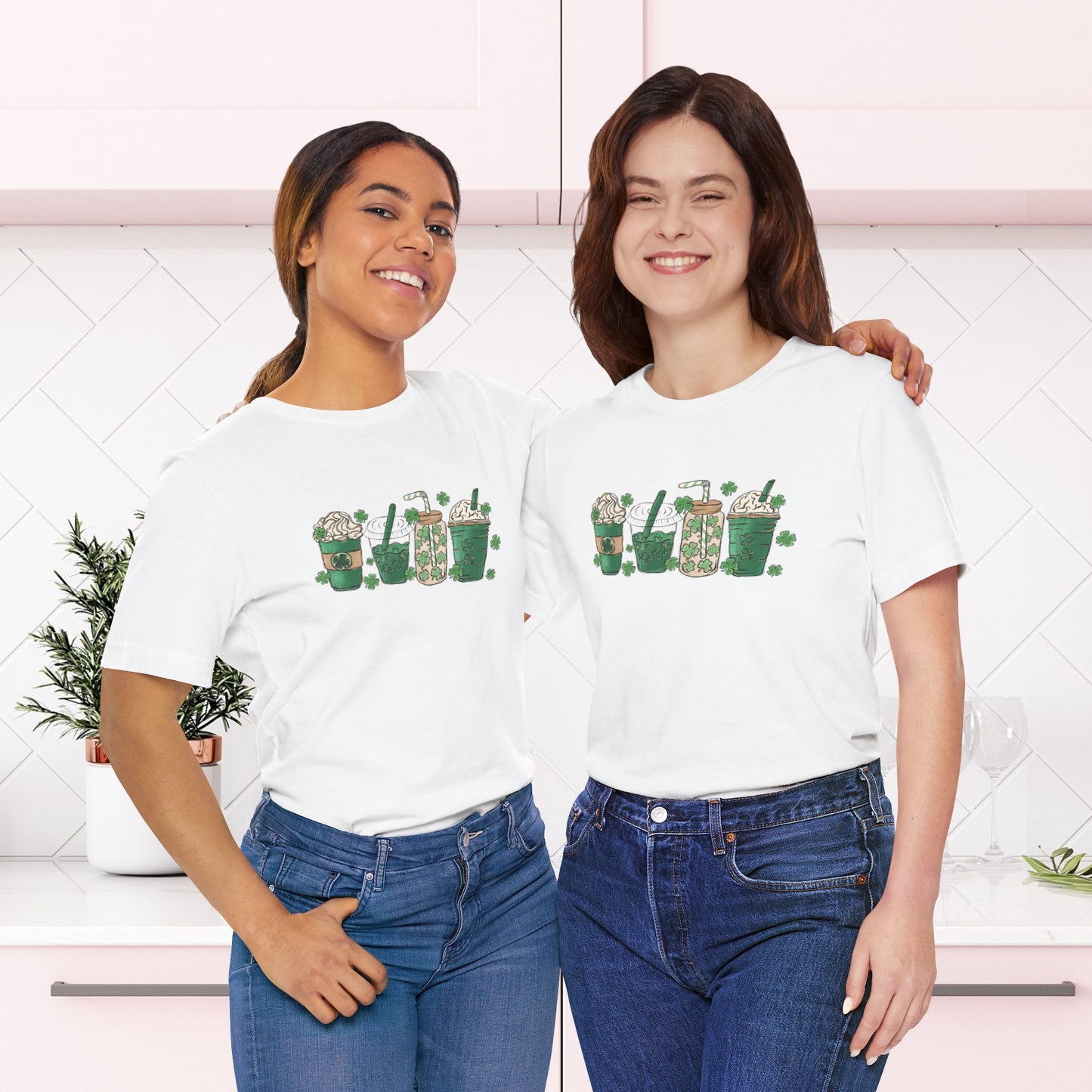 Lucky Shamrock St. Patrick's Day Coffee Tee – Festive & Fun! | Unisex Jersey Short Sleeve Tee