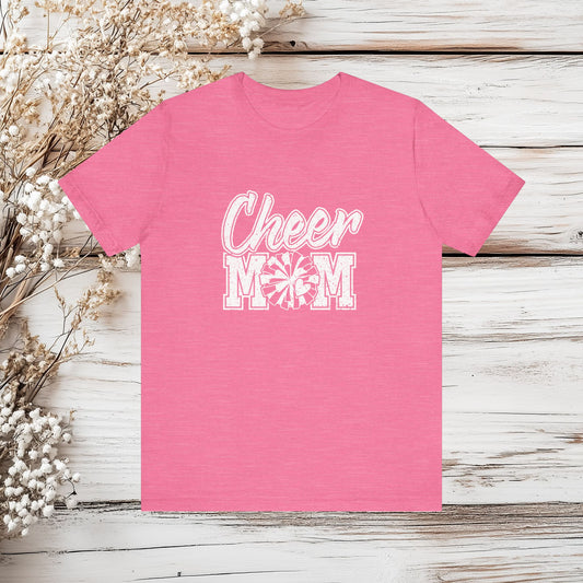 Cheer Mom T-Shirt – Stylish & Comfortable Game Day Tee for Proud Cheer Moms |  Unisex Jersey Short Sleeve Tee - Perfect for Game Day