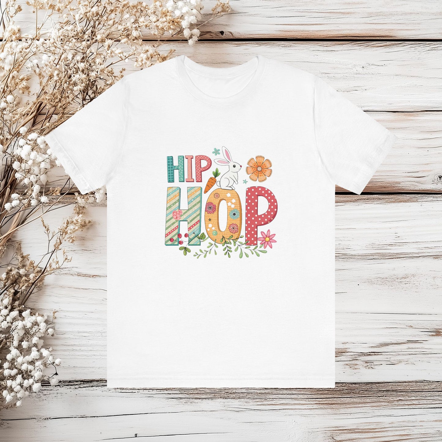 Hip Hop Bunny Easter T-Shirt - Cute Easter Rabbit Tee - Spring Shirt | Unisex Jersey Short Sleeve Tee