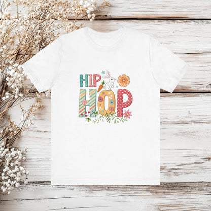 Hip Hop Bunny Easter T-Shirt - Cute Easter Rabbit Tee - Spring Shirt | Unisex Jersey Short Sleeve Tee