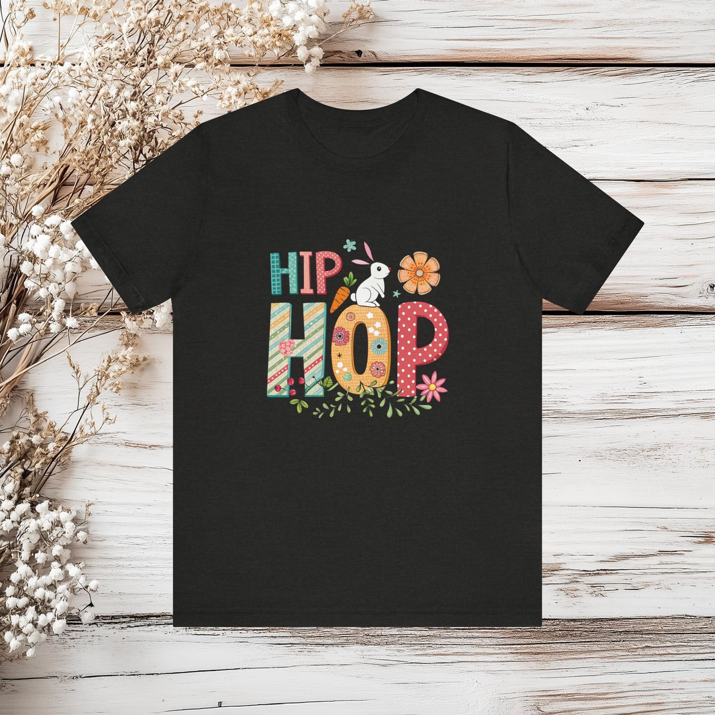 Hip Hop Bunny Easter T-Shirt - Cute Easter Rabbit Tee - Spring Shirt | Unisex Jersey Short Sleeve Tee