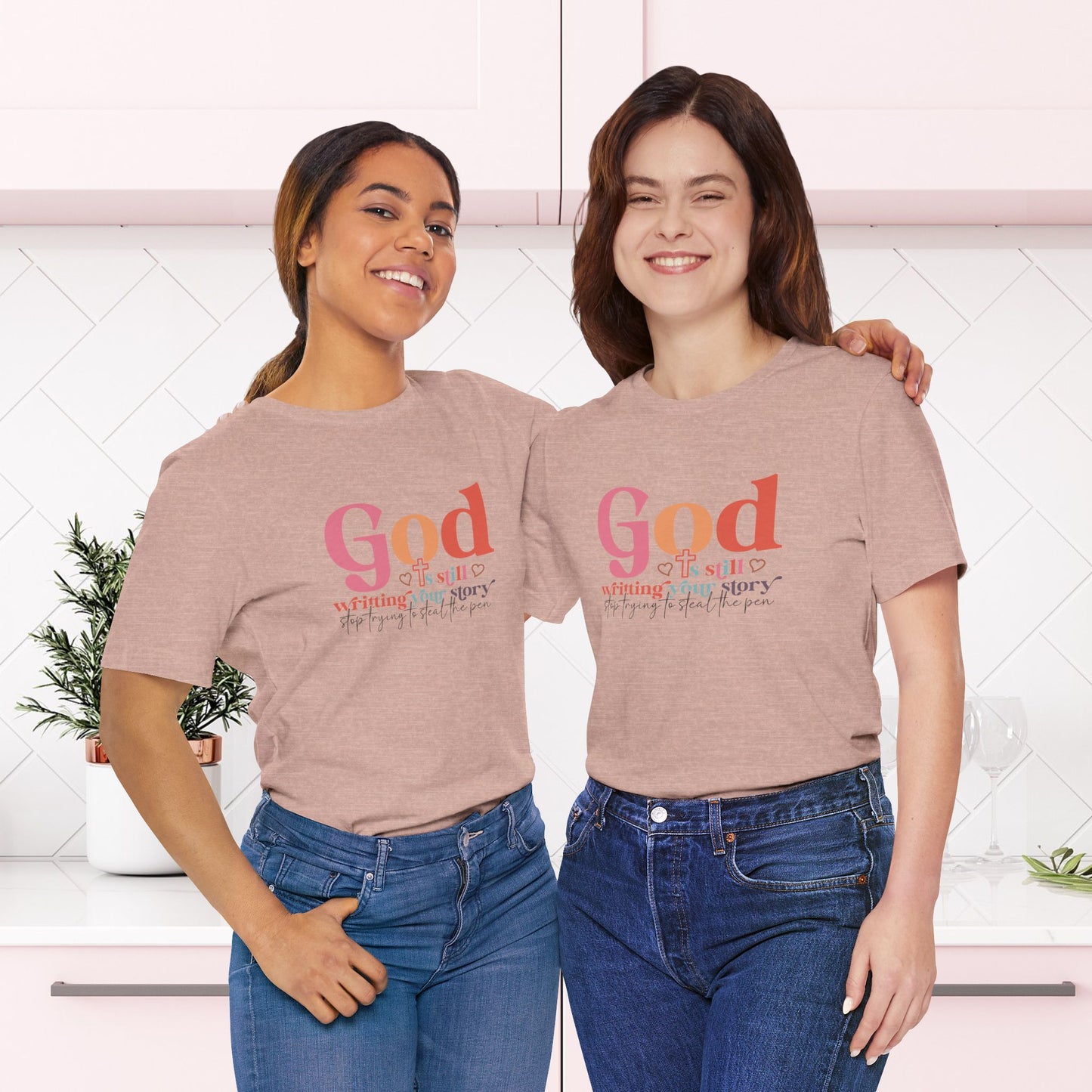 God Is Still Writing Your Story – Inspirational Christian T-Shirt | Unisex Jersey Short Sleeve Tee