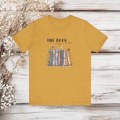 Whimsical Bookshelf Tee – Vintage Book Lover T-Shirt  | Unisex Jersey Short Sleeve Tee