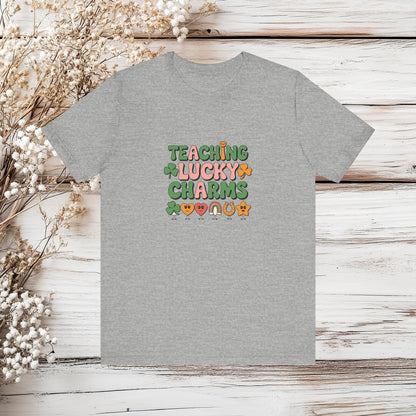 Teaching Lucky Charms Unisex Jersey Tee – Fun St. Patrick's Day Shirt for Educators