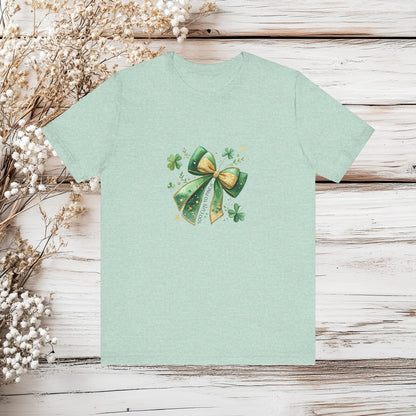 Too Cute to Pinch T-Shirt – Coquette Bow St. Patrick’s Day |  Unisex Tee - Celebrate in Style!