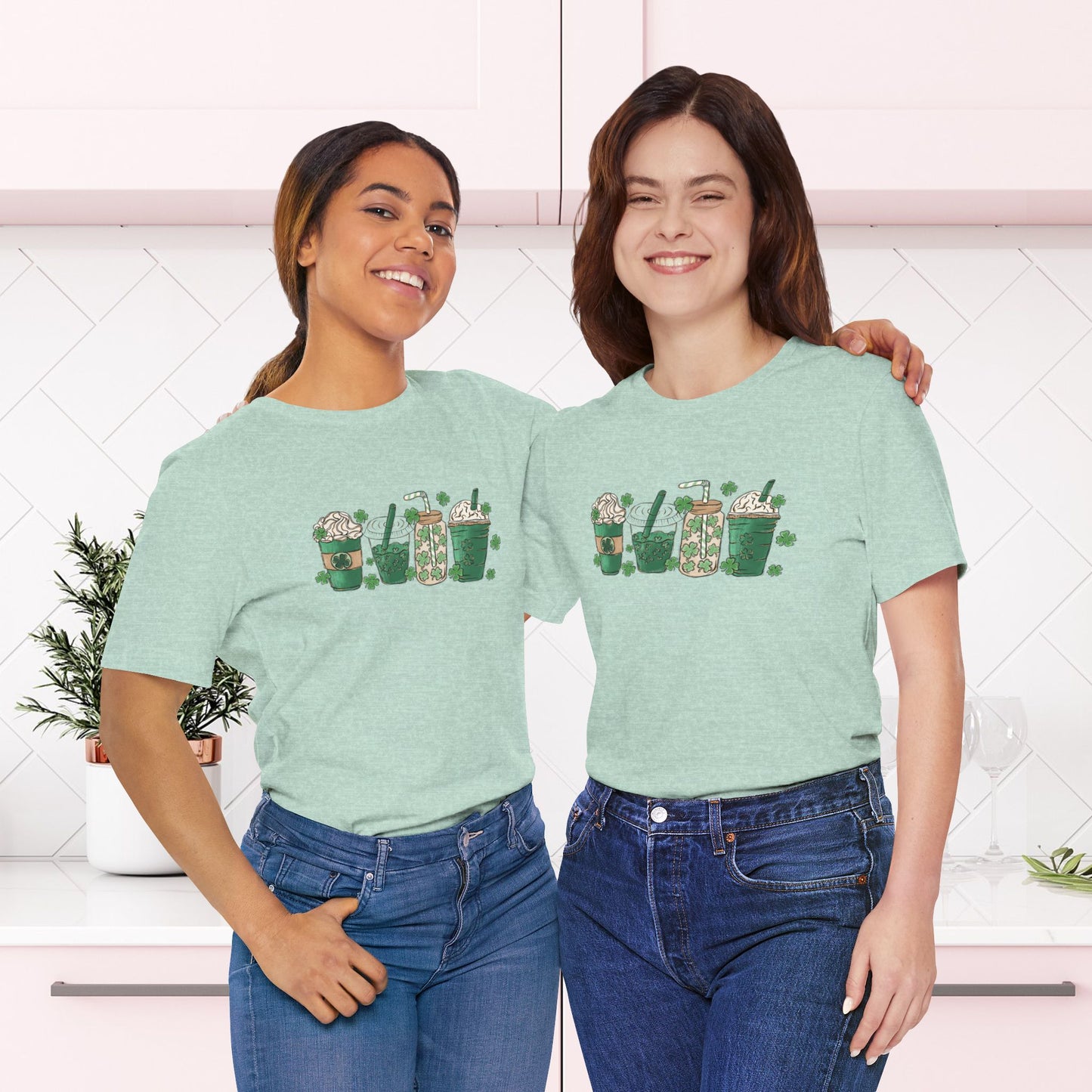 Lucky Shamrock St. Patrick's Day Coffee Tee – Festive & Fun! | Unisex Jersey Short Sleeve Tee