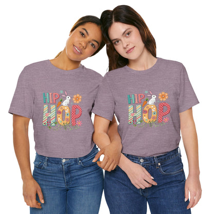 Hip Hop Bunny Easter T-Shirt - Cute Easter Rabbit Tee - Spring Shirt | Unisex Jersey Short Sleeve Tee